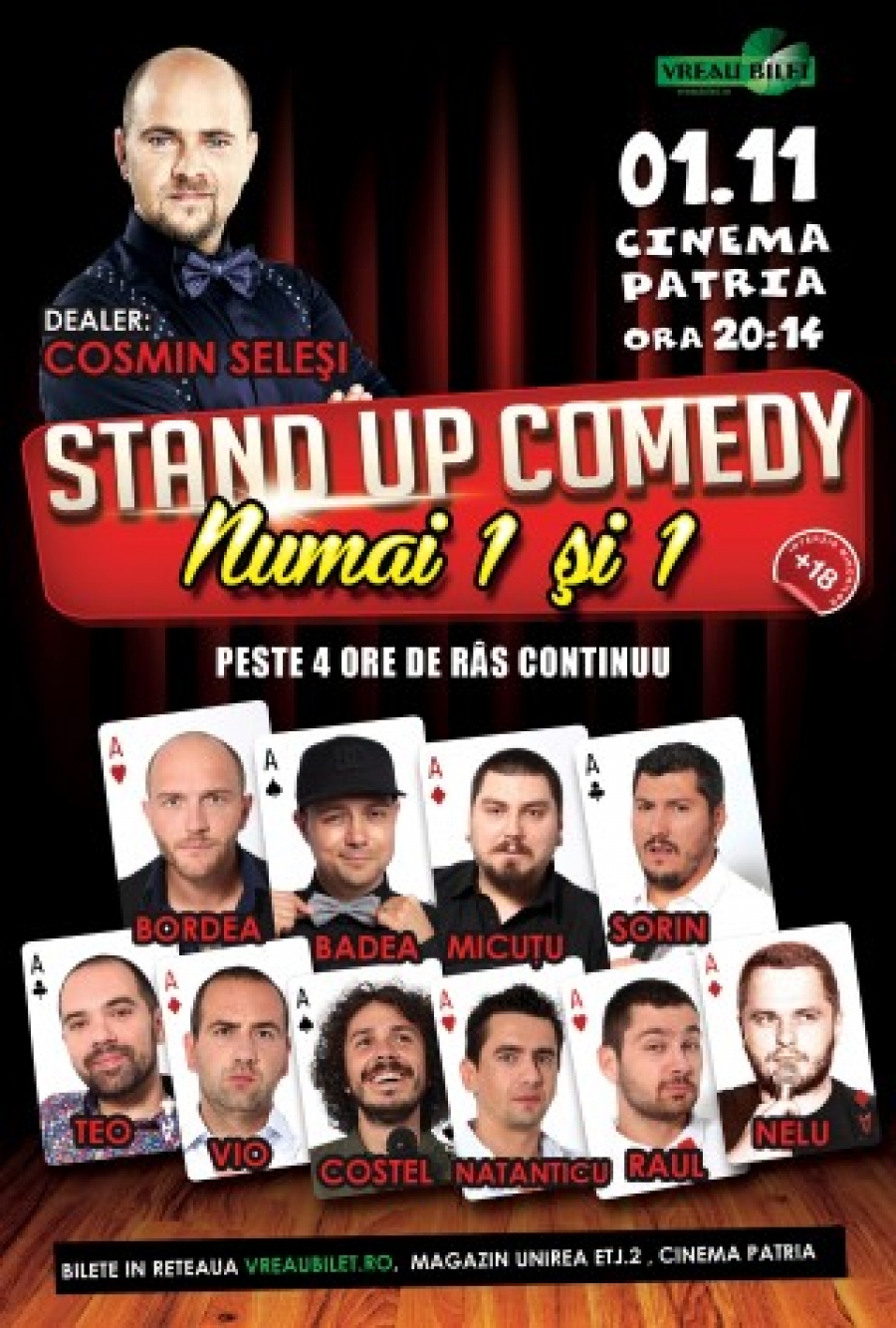 Stand-Up Comedy – Numai 1 și 1 (1 Noiembrie)