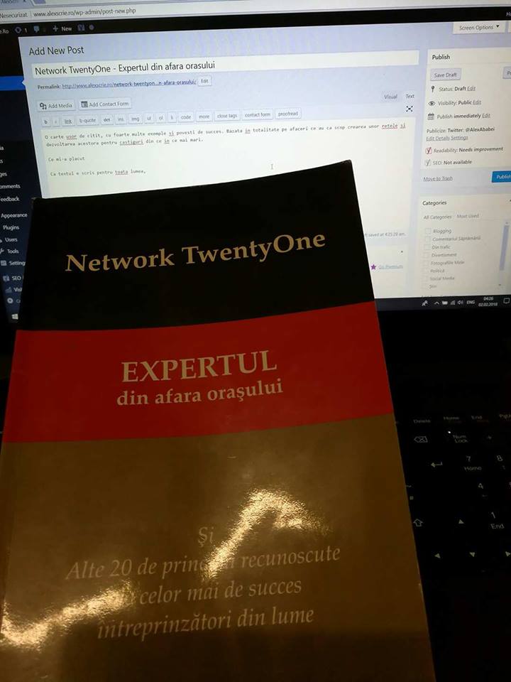 Network TwentyOne – Expertul din afara orașului (carte despre business-urile de tip rețea)